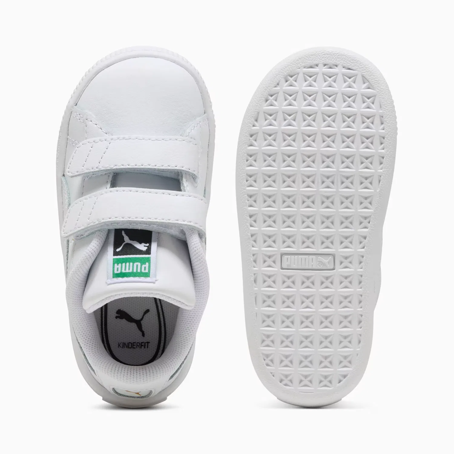 Удобная обувь для малышей Suede Puma, Puma White-Archive Green — фото 4