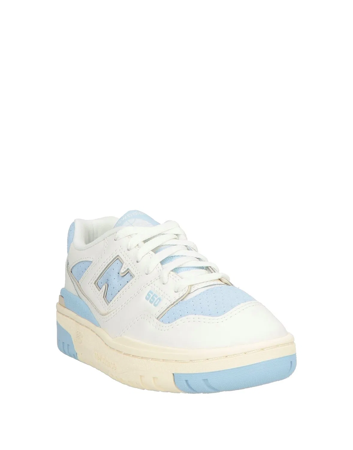Детские кроссовки для девочек кожаные B550 New Balance, кремовый — фото 2