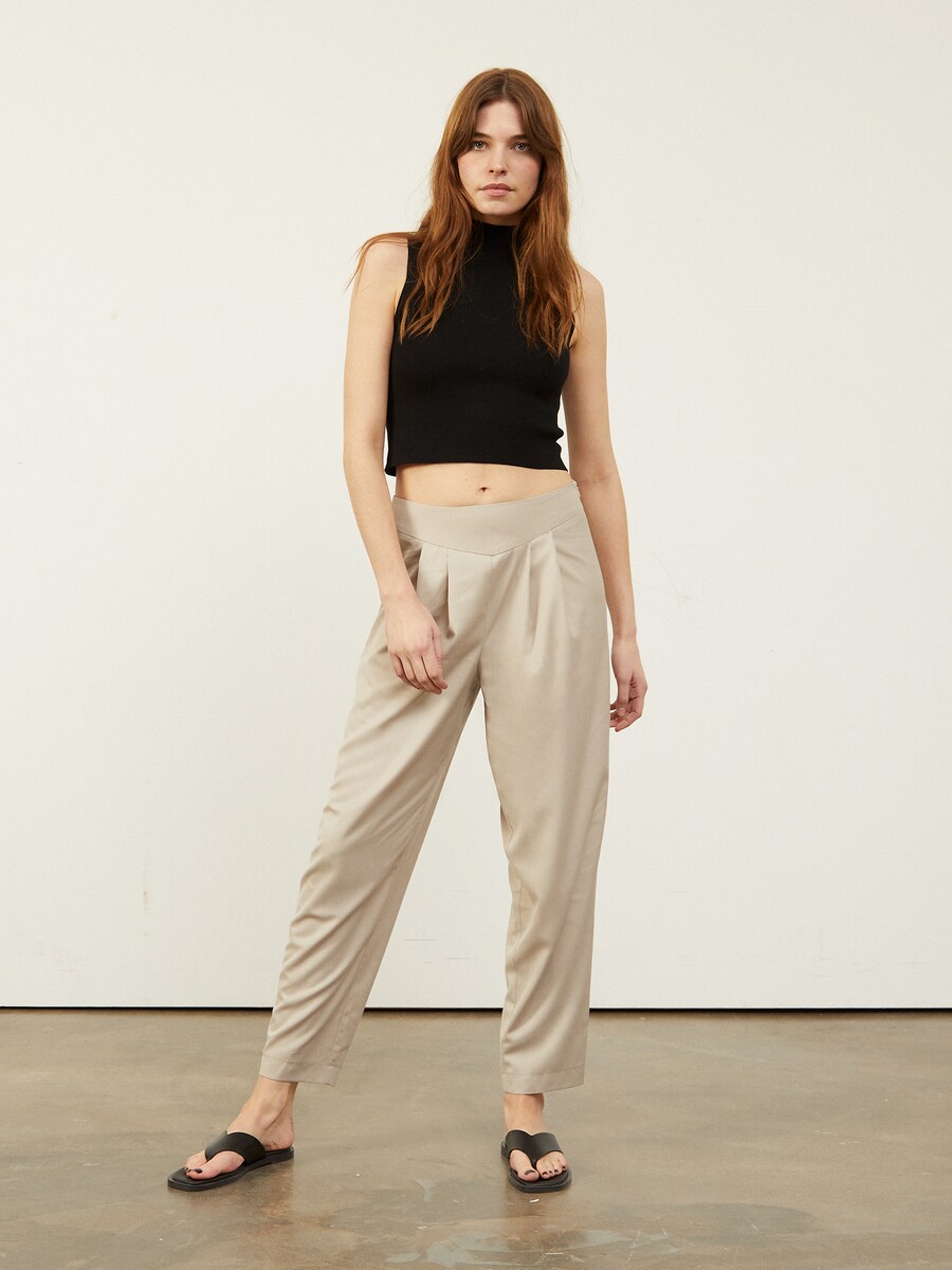

Брюки со складками спереди Aligne Loose fit Pleat-Front Pants Daphne, песочный