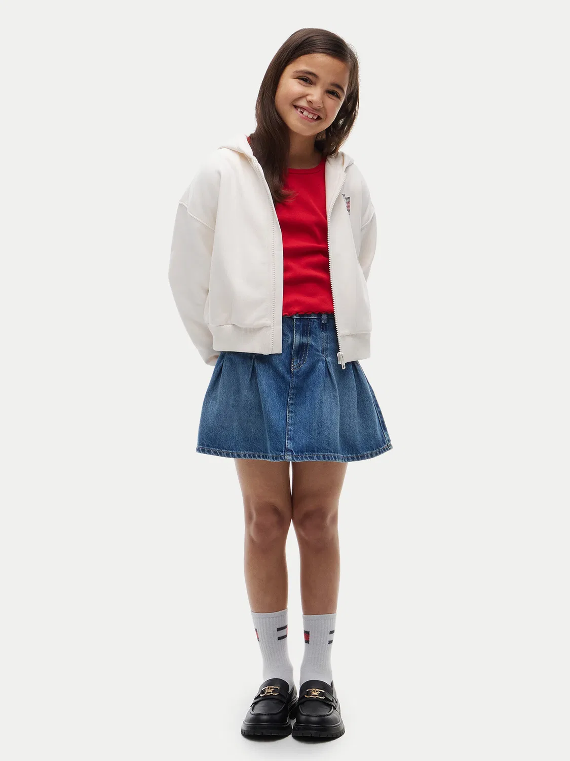 Толстовка стандартного кроя для девочки Tommy Hilfiger, белый — фото 2