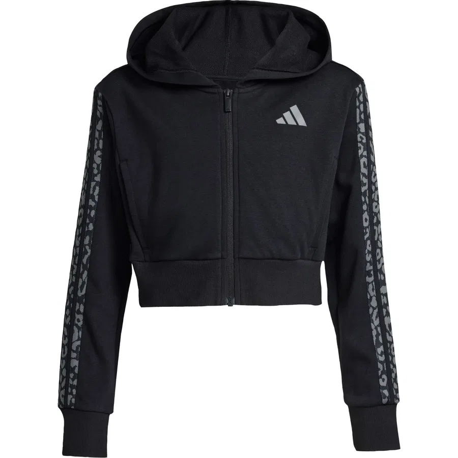 Детский свитшот с капюшоном и полной застежкой-молнией Seasonals Animal adidas, Молочный — фото 3