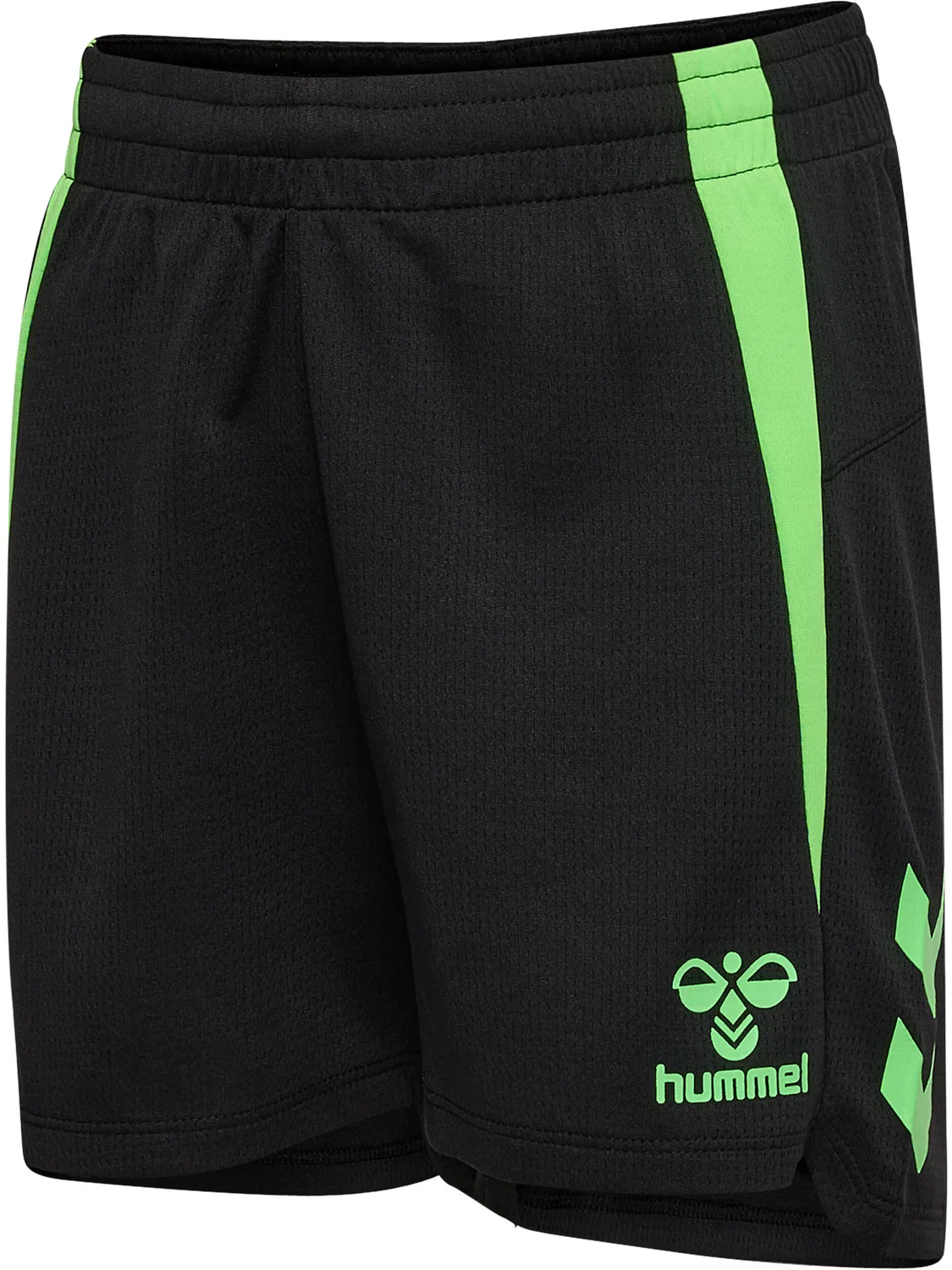Детские шорты с регулируемой талией Hmllead Hummel, Schwarz Fluoreszierendes Grun