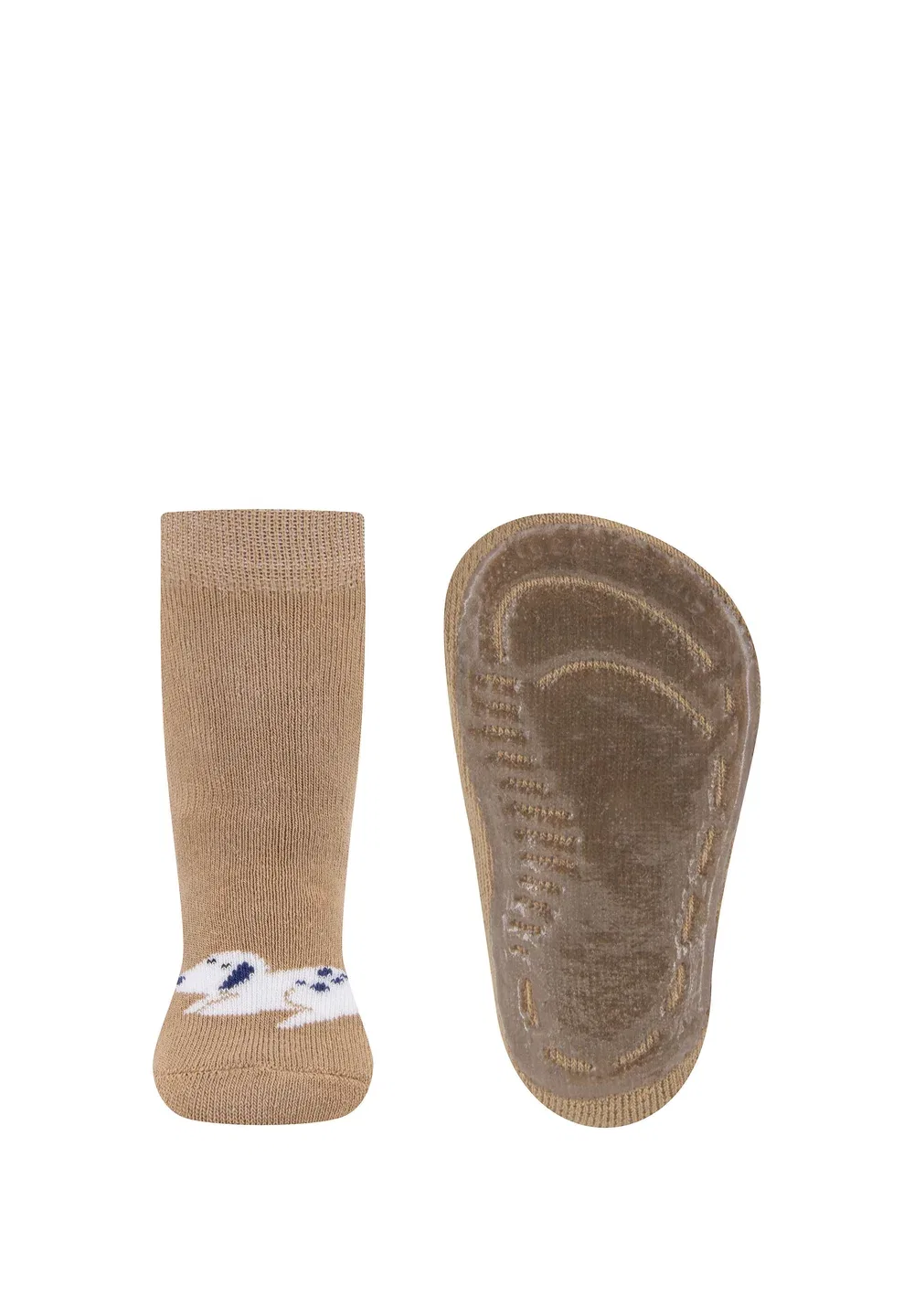 Stoppersocken 2er Pack Hund унисекс - носки Ewers, Grau/Camel — фото 2