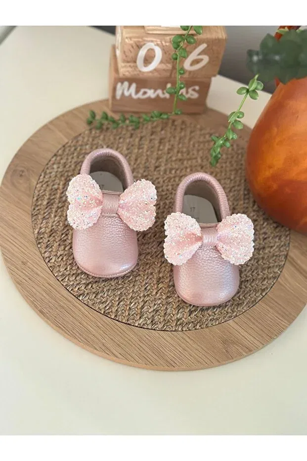 Детские туфли-лоферы без каблука Lilac podi leather baby loafers Li Puna, Lilac — фото 2