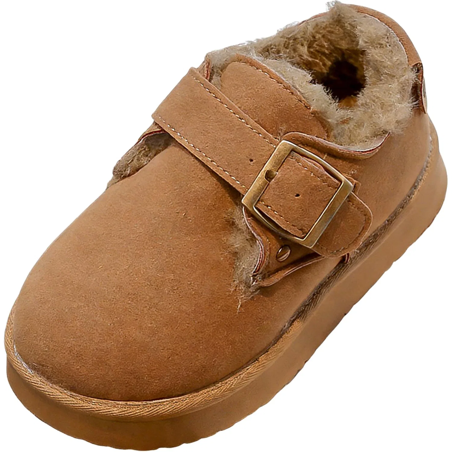 Детские утепленные ботинки в стиле Биркеншток Apricot [Upgraded] JBBCN, Абрикосовый — фото 3