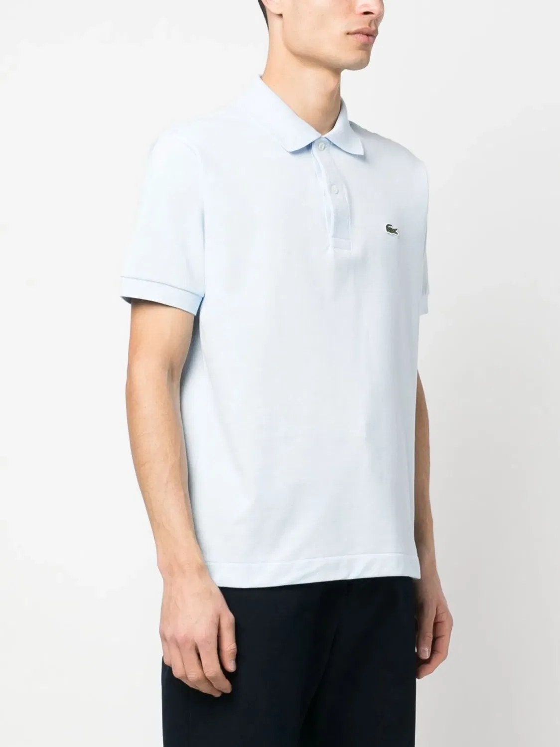 Поло с логотипом Lacoste, голубой — фото 4