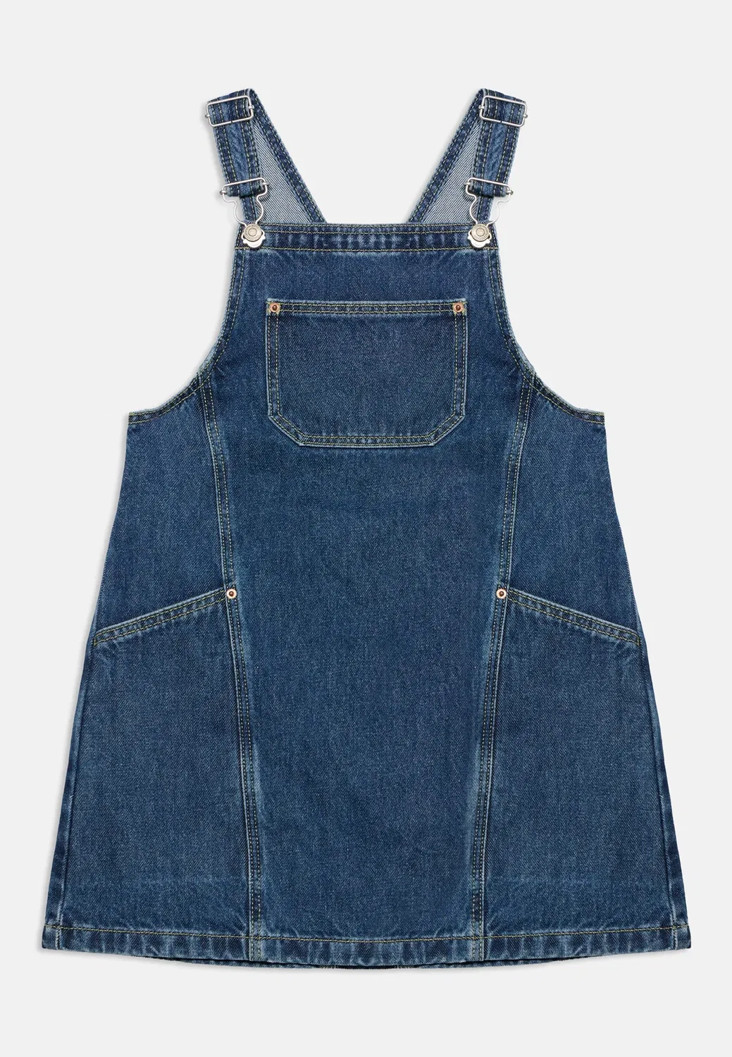 Короткое платье-спенсер Kmgcille - джинсовое платье Only Mini, Dark Blue Denim — фото 3
