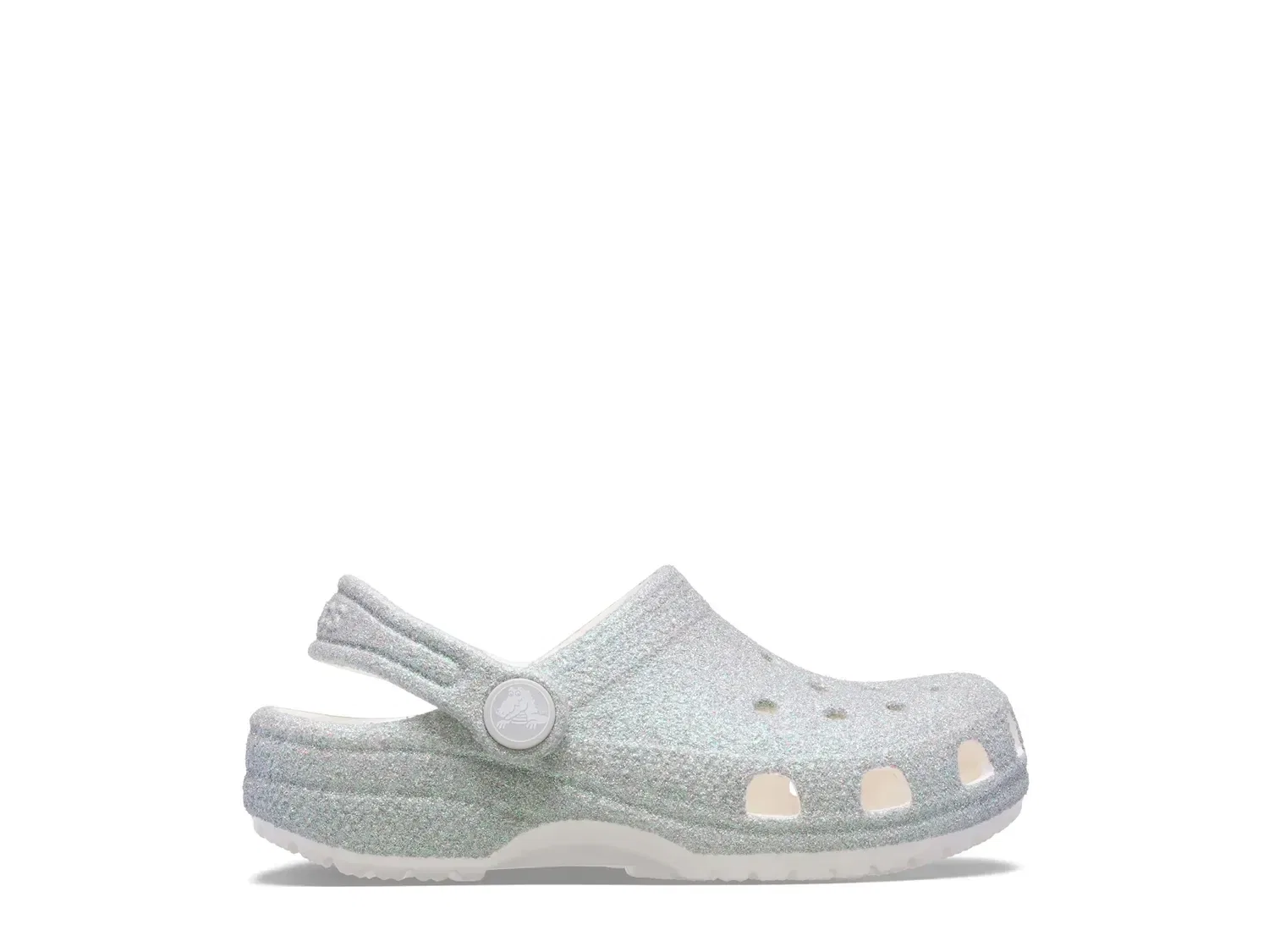 Сабо Classic Iridescent Glitter, Crocs, Silver Glitter — фото 4