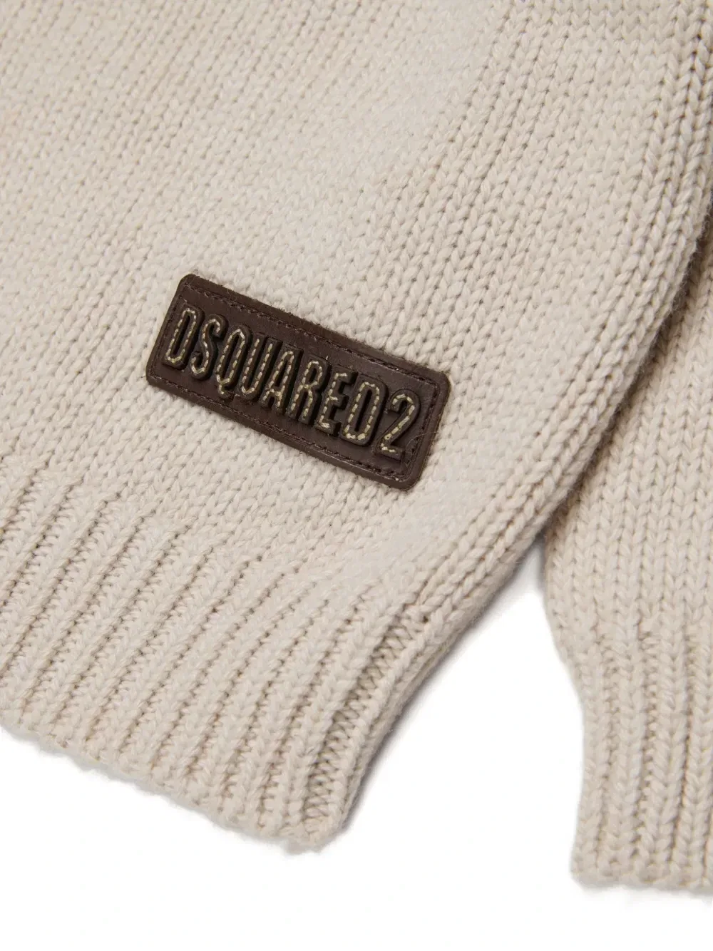 Свитер с узором фэр-айл Dsquared2 Kids, бежевый — фото 4