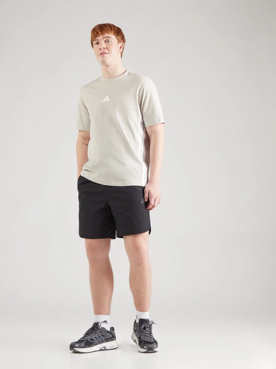 Футболка ADIDAS PERFORMANCE светло-серого цвета — фото 4