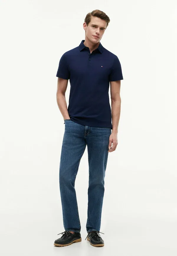 Футболка поло хлопковая Tommy Hilfiger Carbon темно-синий — фото 2