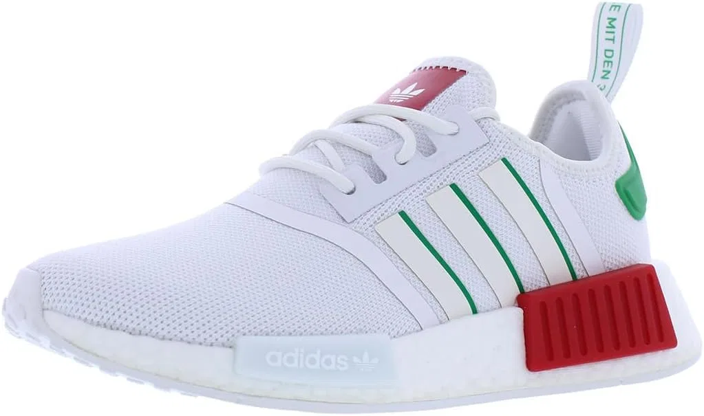 Детские кроссовки с принтом NMD_r1 adidas Originals, White/Off White/Green