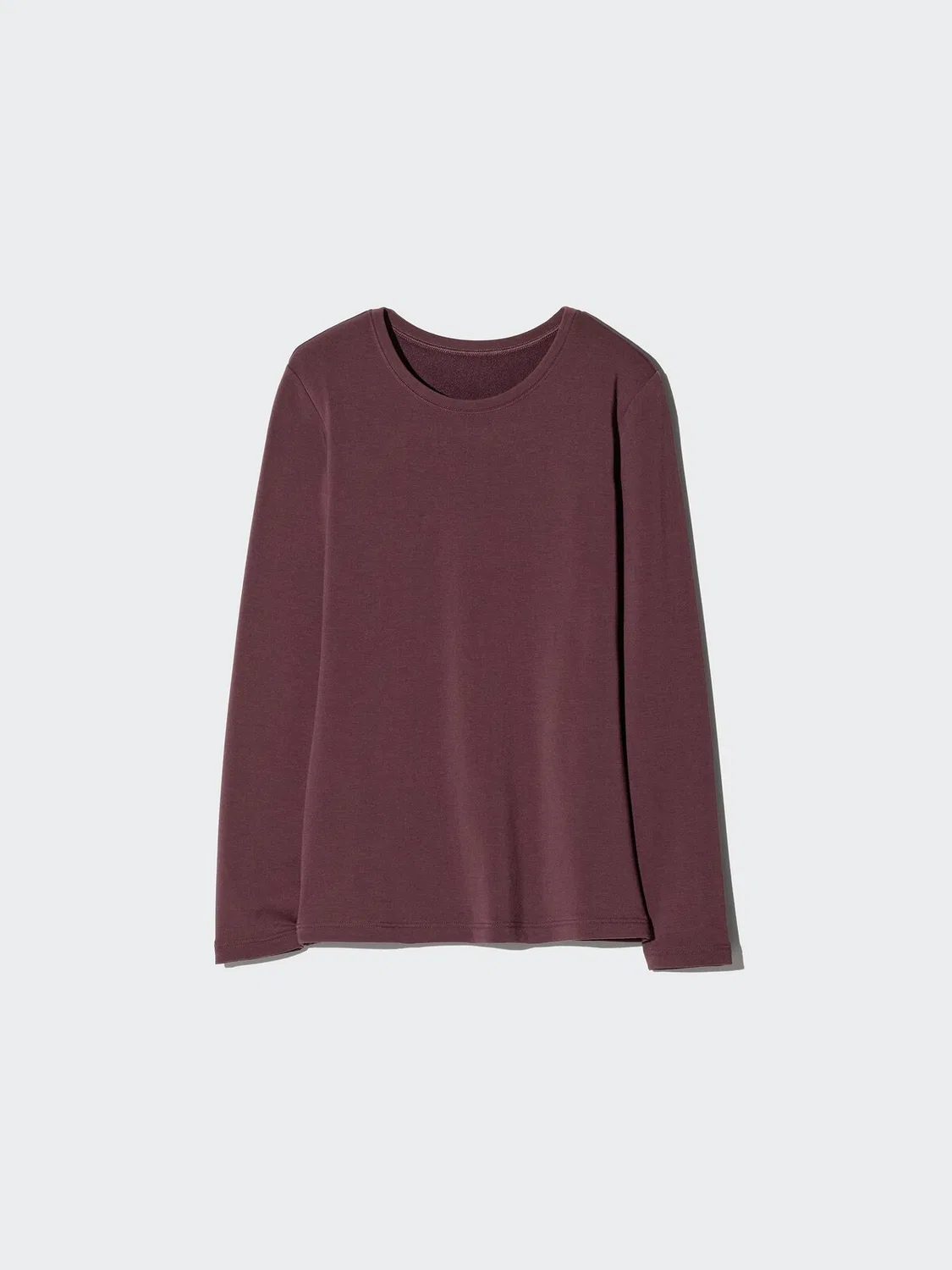 Футболка Uniqlo Heattech с длинным рукавом, ультратеплая базовая одежда, бордовый