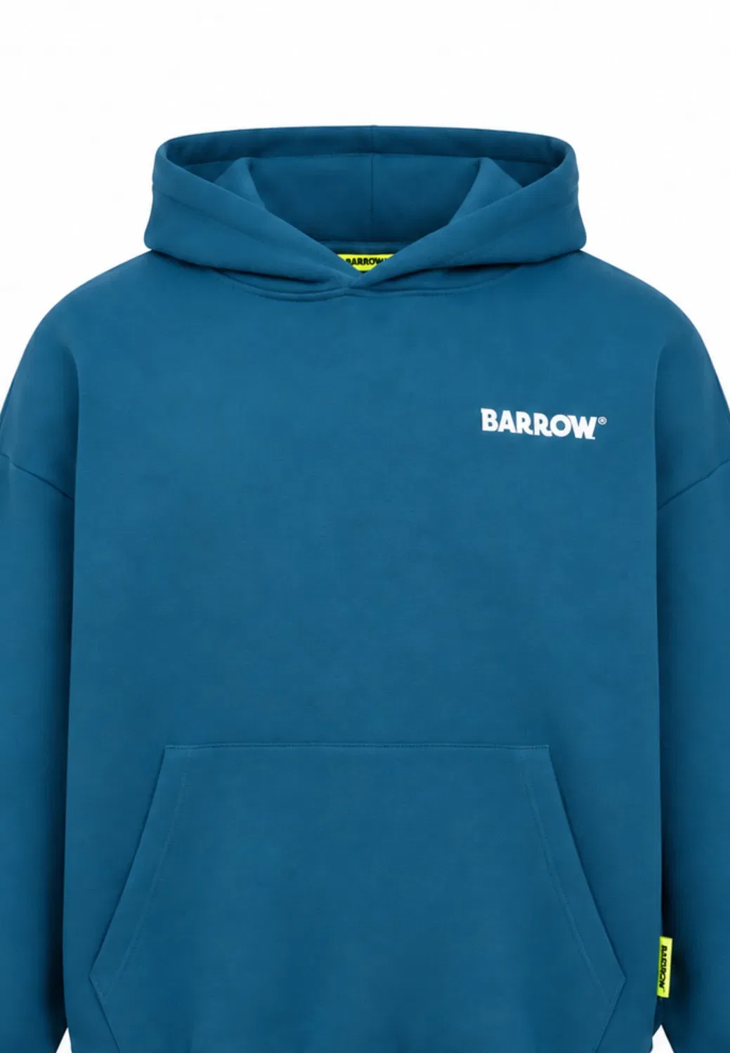 Худи макси с логотипом на спине, унисекс - худи Barrow, Teal — фото 3