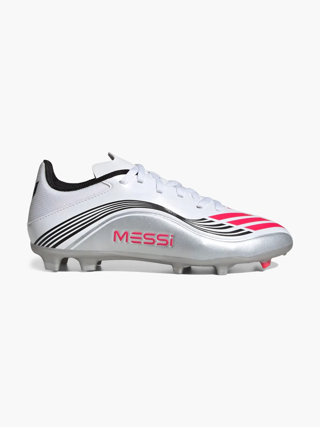 Детские футбольные бутсы с технологией FG/MG Adidas, белый