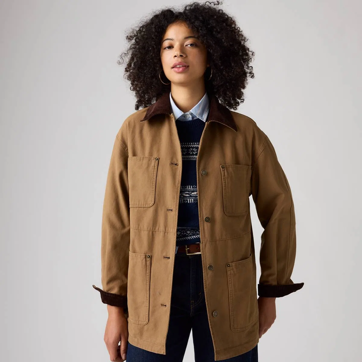 Рабочая куртка с четырьмя карманами Levi's, Brown - Brown