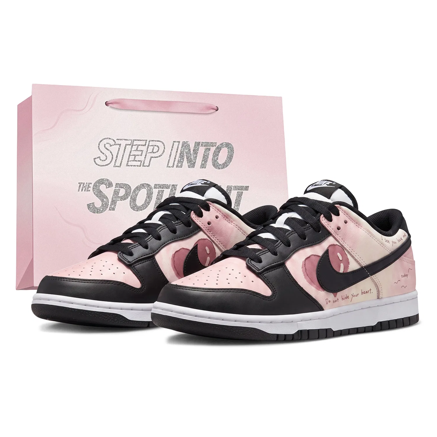 Скейтбордические кроссовки детские, с низким верхом Dunk, Nike, Heart Pink