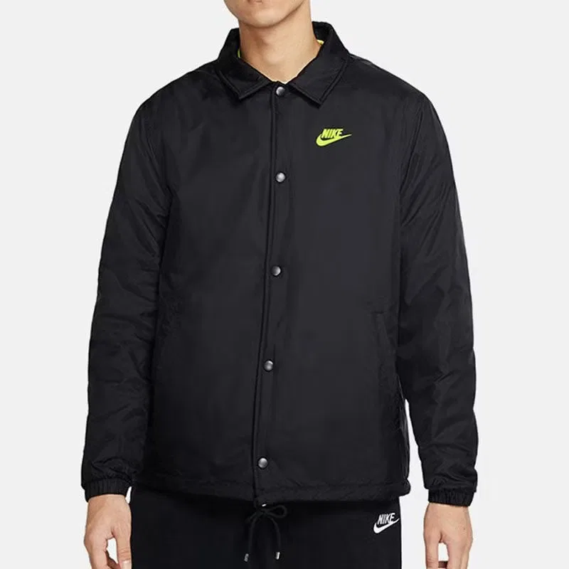 Куртка флисовая с длинным рукавом Coaches Reversible Nike, черный — фото 2