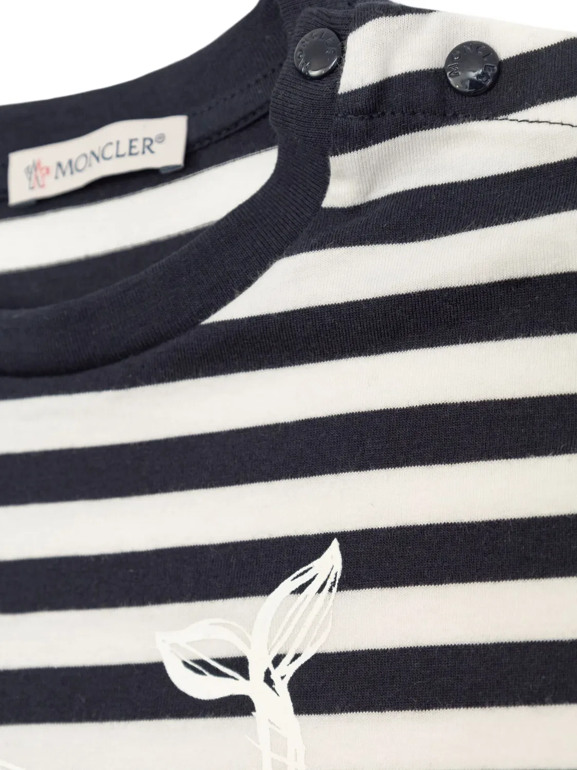 Полосатая футболка Moncler, темно-синий — фото 3