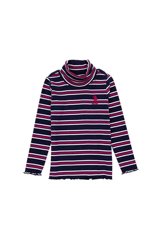 Детские свитшот для девочек с длинным рукавом U.S. Polo Assn., Navy Blue — фото 3