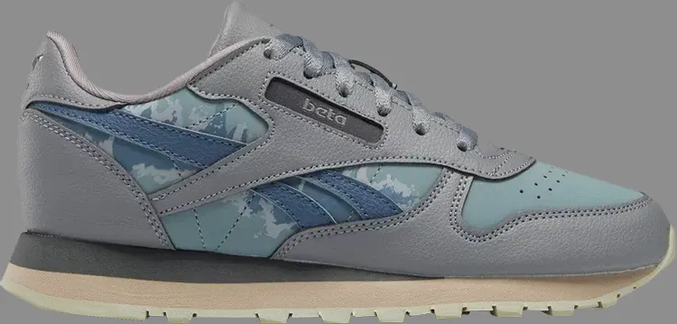 

Кроссовки jurassic world x classic leather big kid 'blue and beta' Reebok, серый