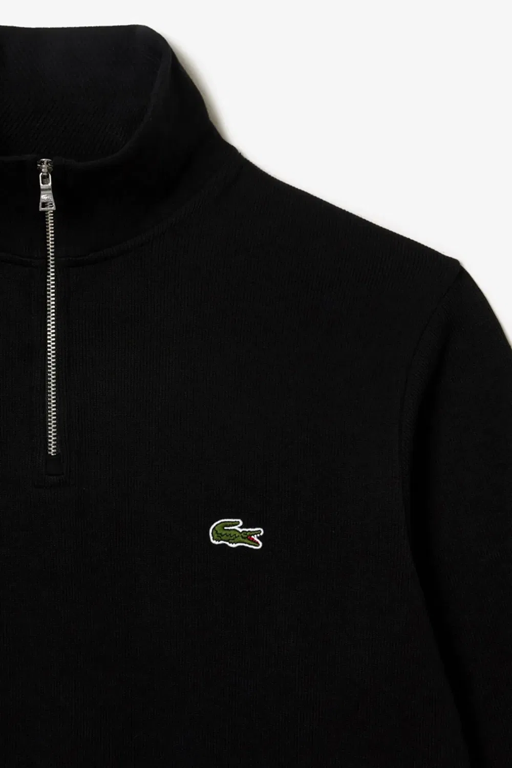 Свитшот с четвертью молнией Lacoste, Black — фото 2