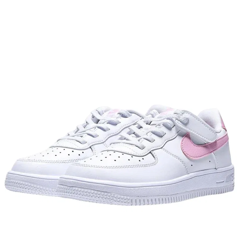 Детские кроссовки с кожаным верхом Force 1 Low EasyOn 'White Pink' Nike, White/Pink — фото 3