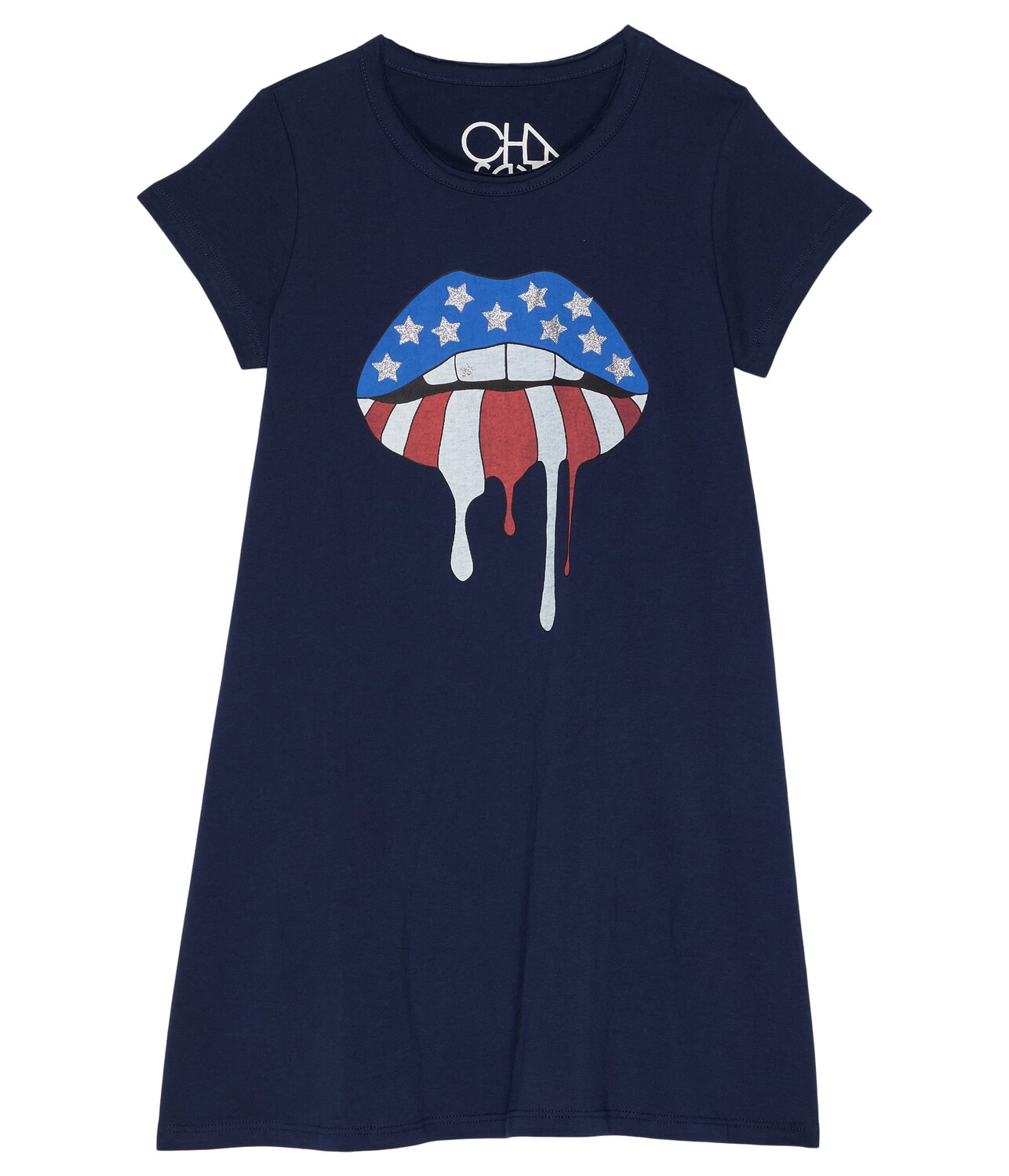 

Платье Chaser Kids, Patriot Lips Cotton Jersey Short Sleeve Shirtdress