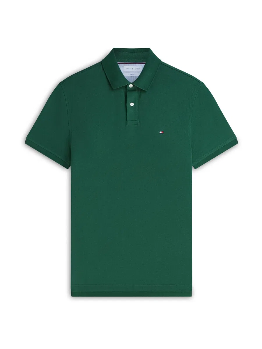 Рубашка TOMMY HILFIGER '1985 Regular Fit' цвета еловой хвои