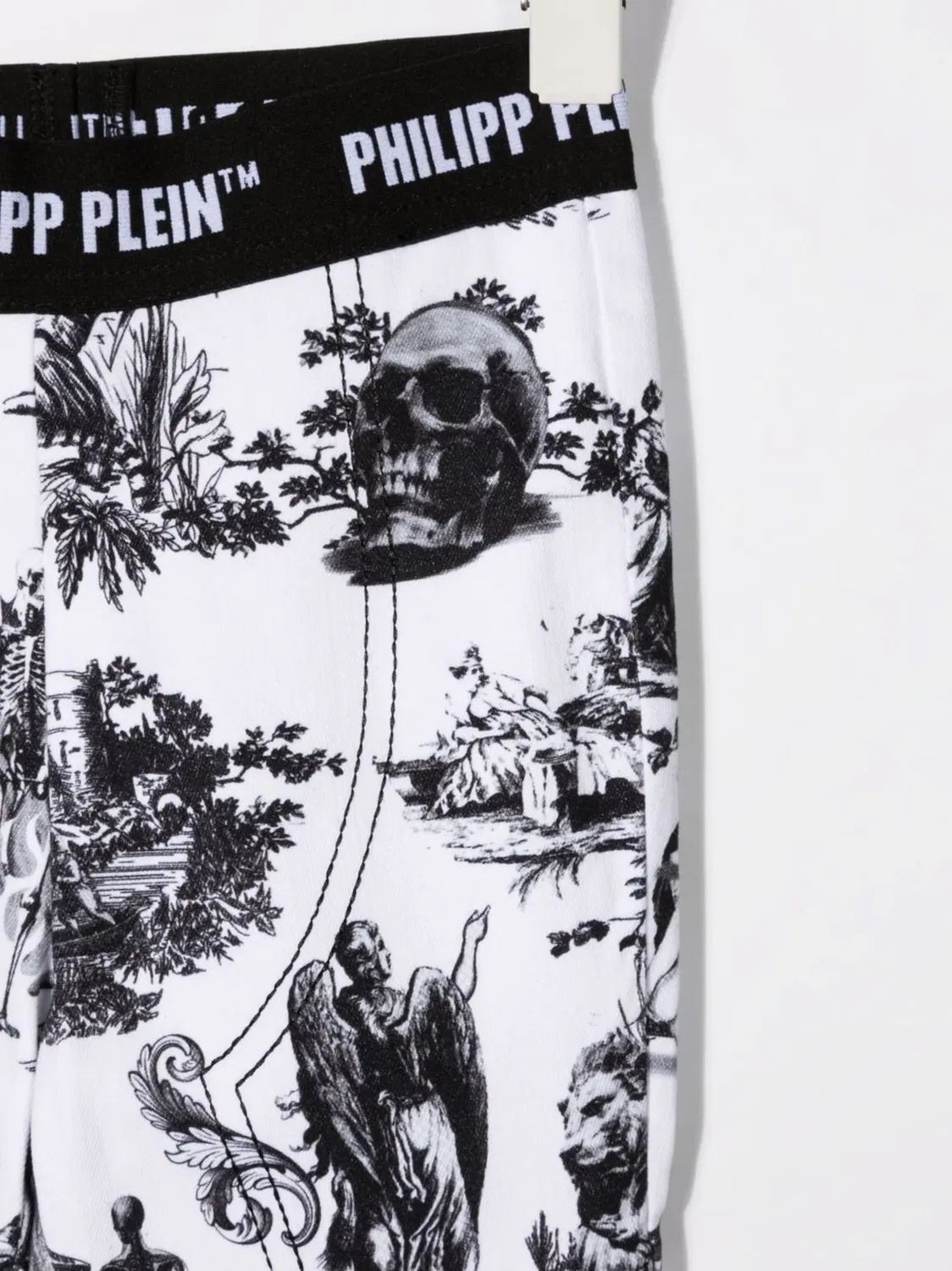 Леггинсы En PLEIN с принтом Philipp Plein, белый — фото 2