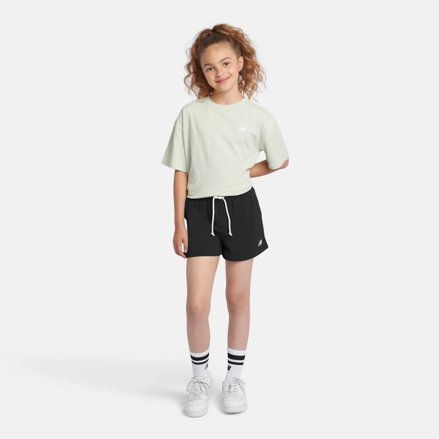 Детские шорты свободного кроя с логотипом FT Small Logo New Balance, Black — фото 2