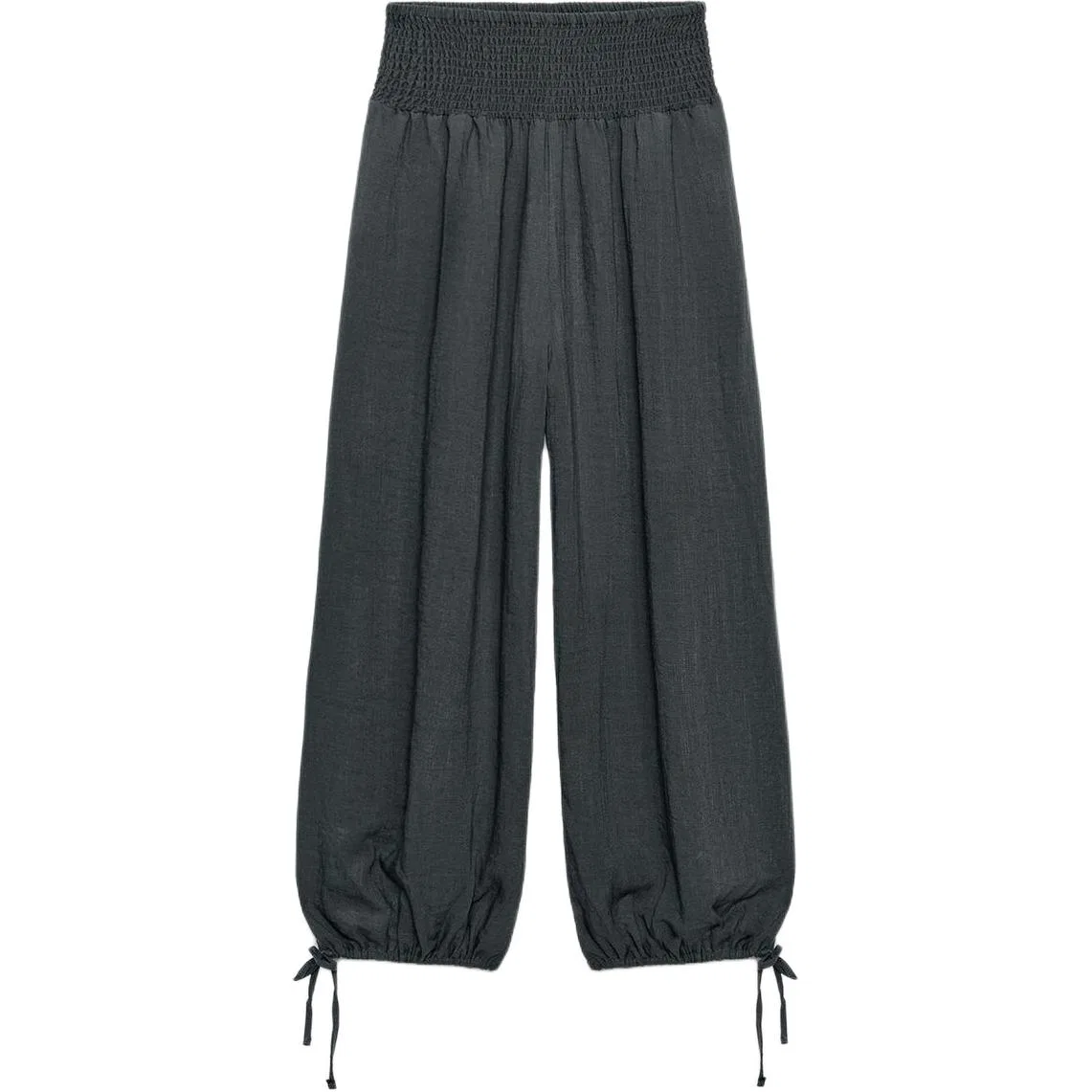 Женские брюки свободного кроя с фонариками Coal Gray ZARA, Coal Gray