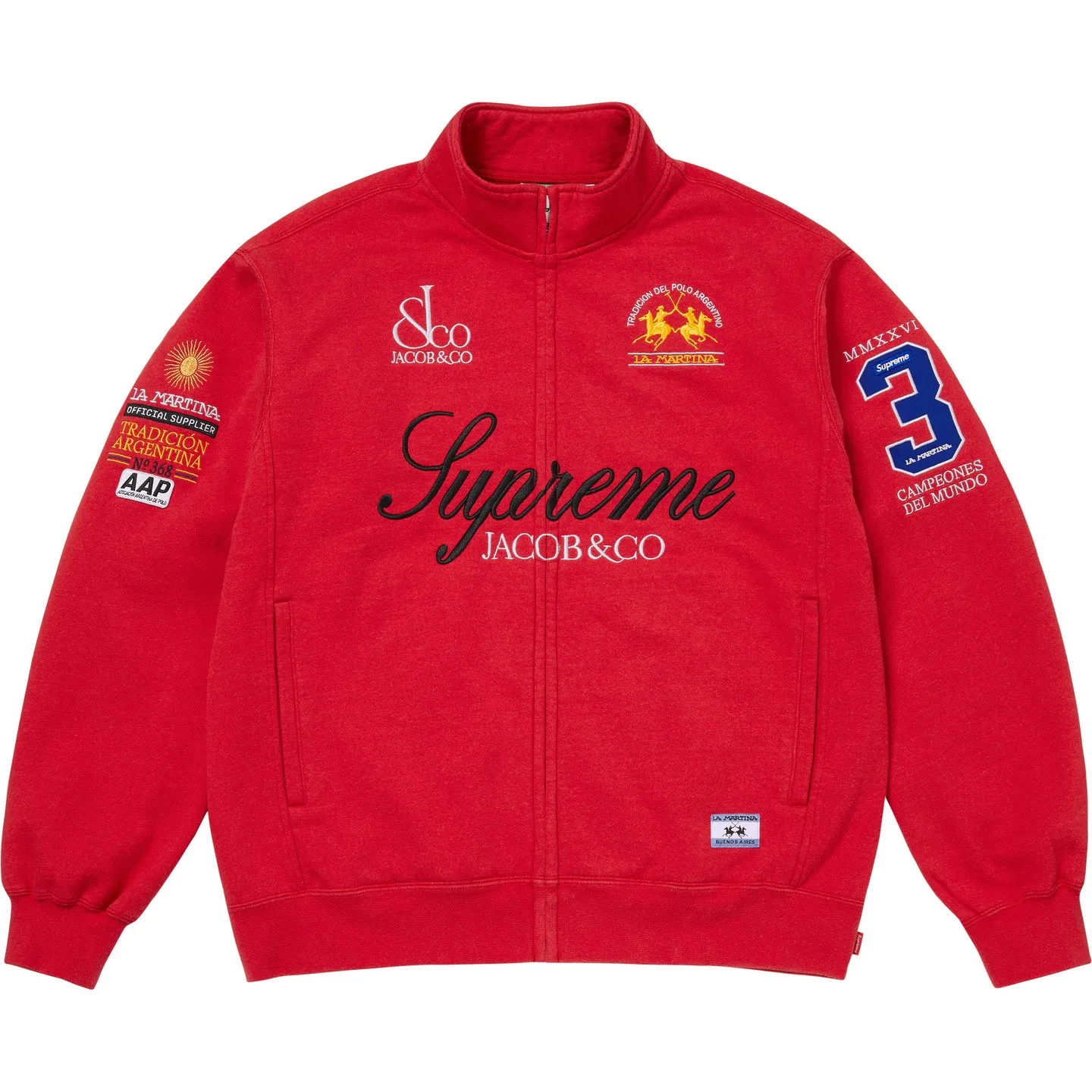 Свитшот с воротником-стойкой, La Martina, Supreme, Red