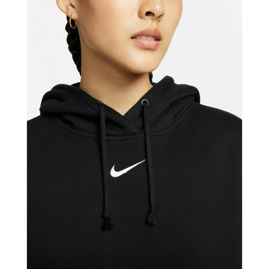 Женский свитшот свободного кроя с капюшоном Sportswear Collection Essentials Nike, Черный