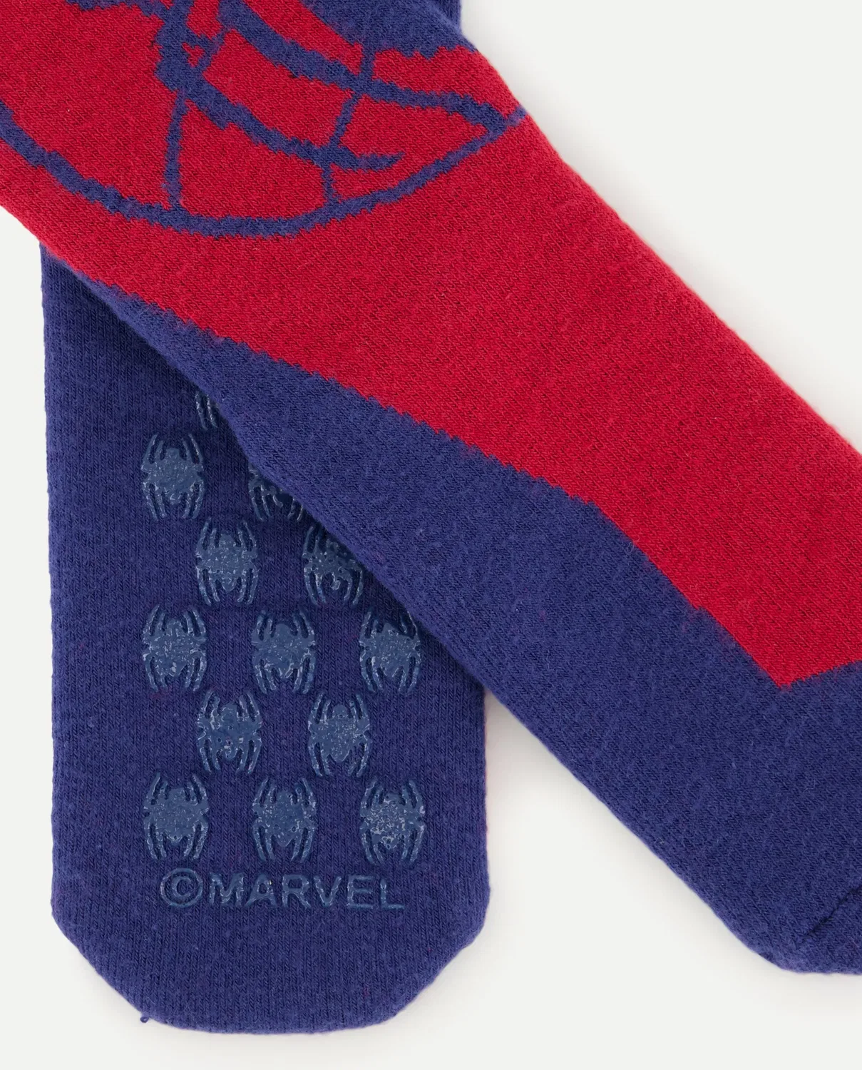 Детские носки для мальчиков антискользящие с принтом SPIDERMAN LOGO Cotton Juice, Rojo — фото 3