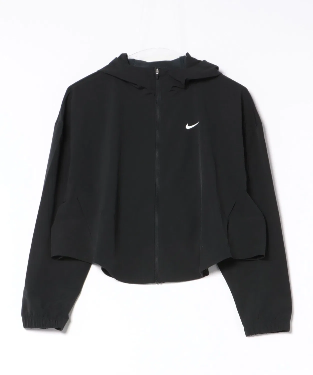 Женская куртка из полиэстера с капюшоном и молнией, Nike One NIKE, Black