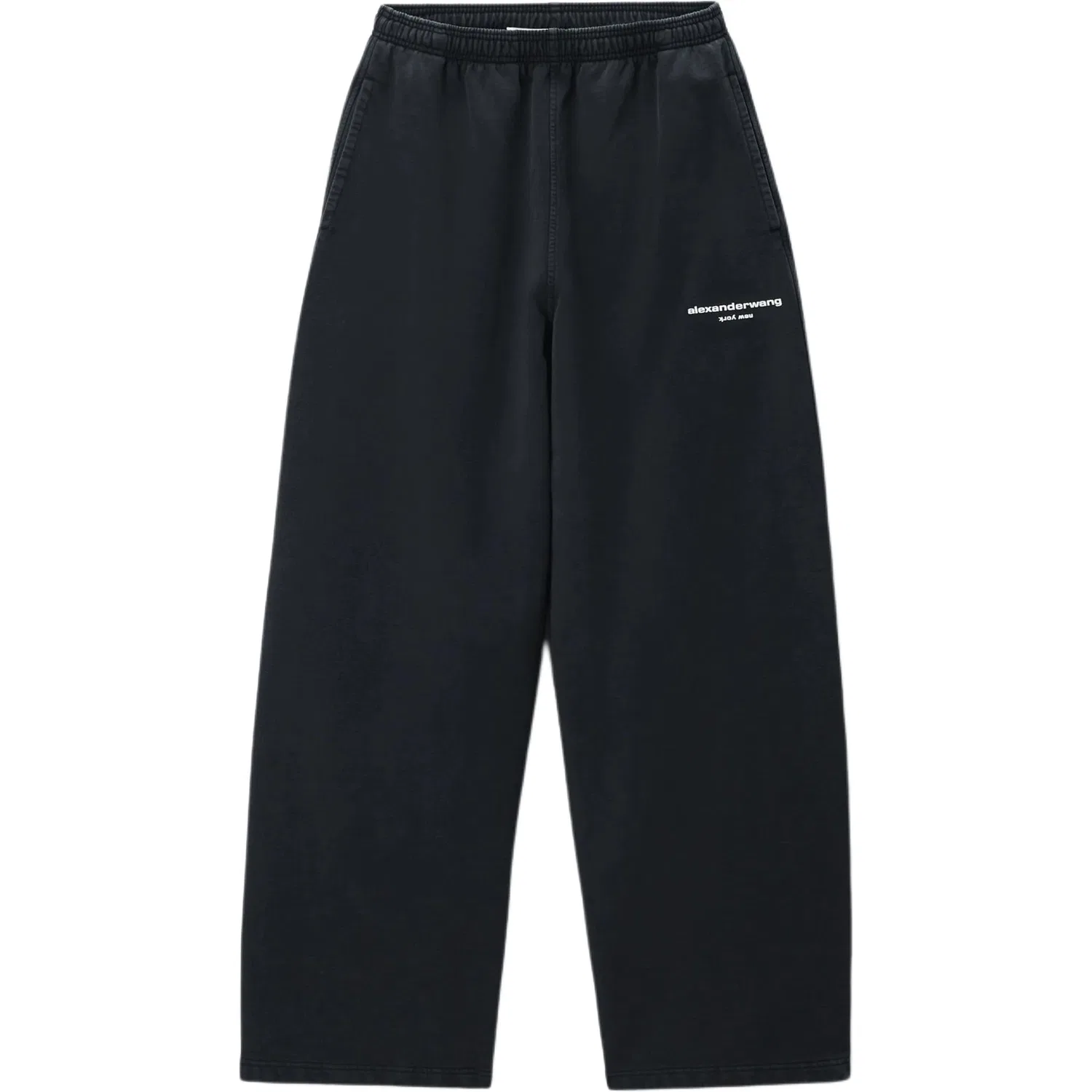 Женские трикотажные спортивные штаны прямого кроя Alexander Wang, Washed Black