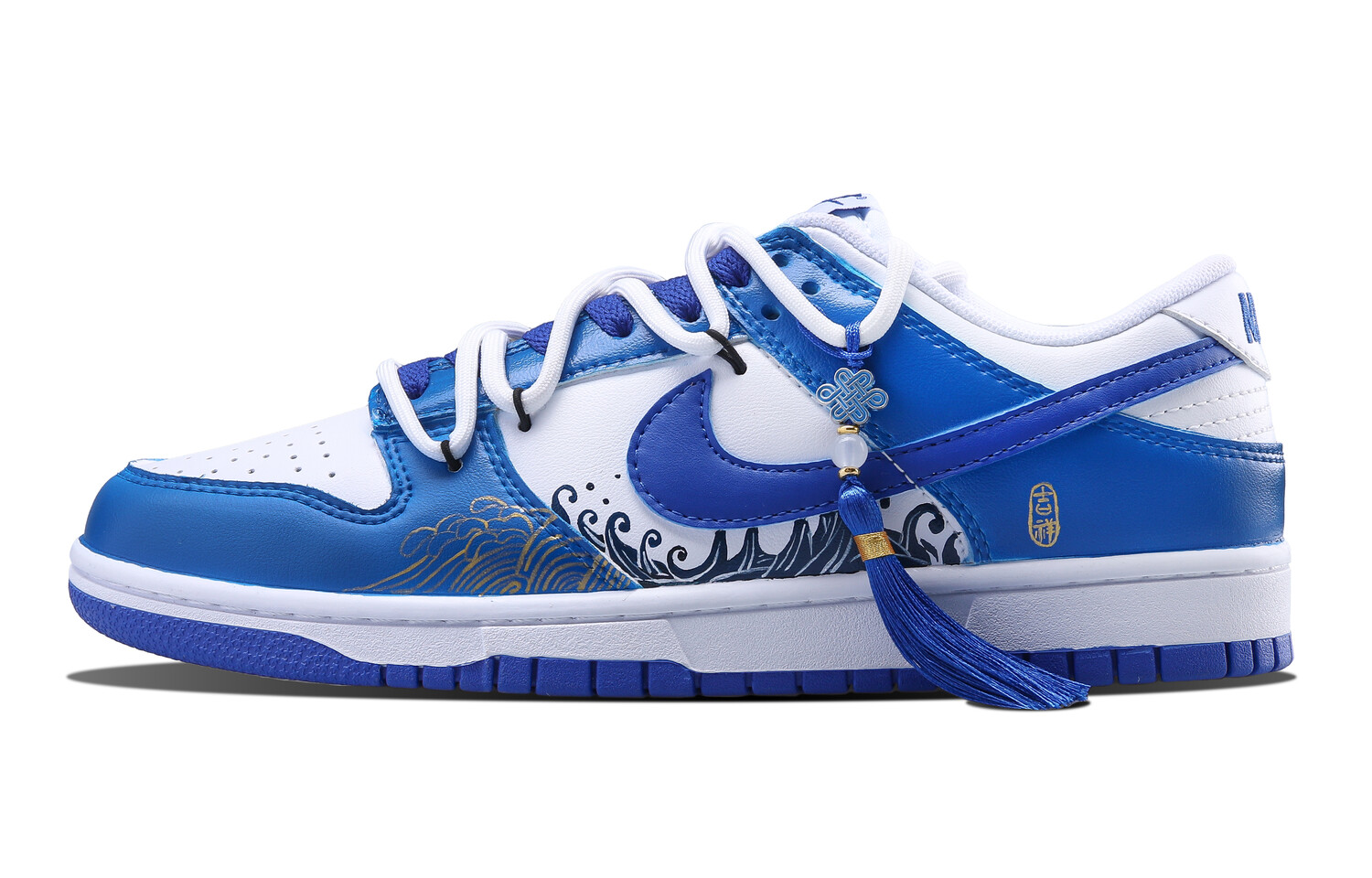 

Кроссовки Nike Dunk Skateboarding Shoes Men Low-top Gold, синий