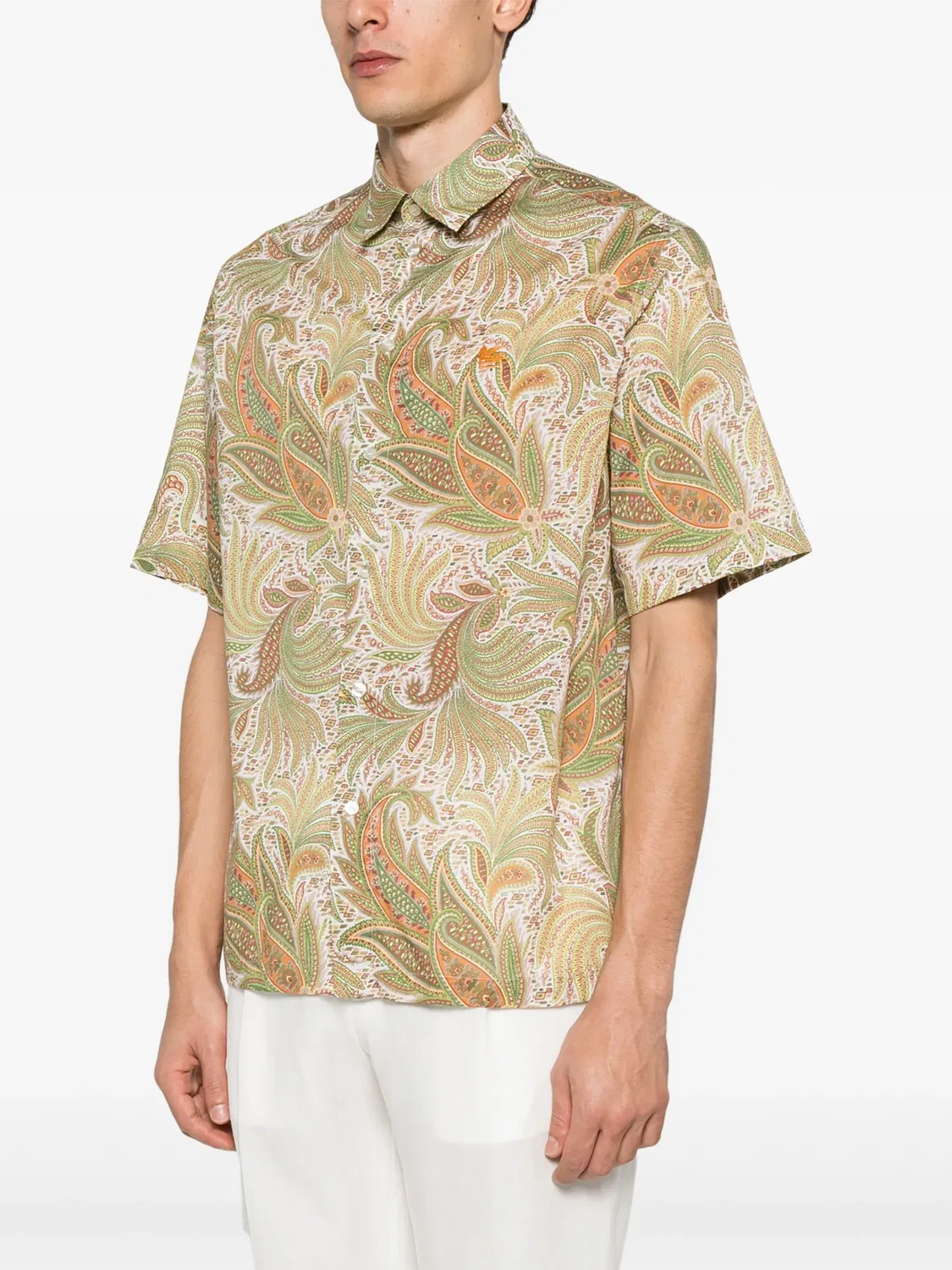 ETRO Рубашка из 100% хлопка зеленого цвета — фото 2