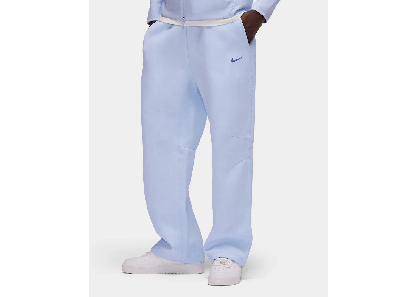 Мужские спортивные штаны из флиса с открытым низом Nike x NOCTA NRG Tech Fleece Open Hem Pants, Palest Purple Daybreak — фото 4