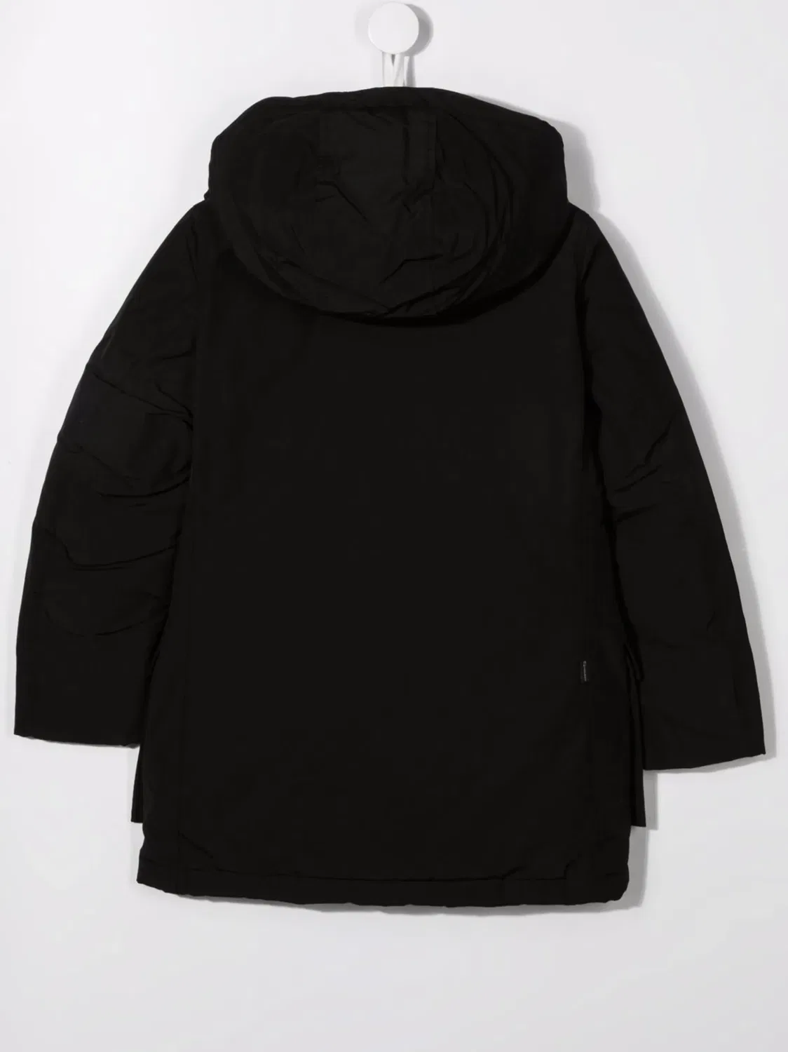 Пальто с капюшоном на пуговицах Woolrich, черный — фото 2
