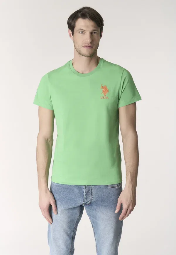 Футболка хлопковая print t-shirt, U.S. Polo Assn., зеленый