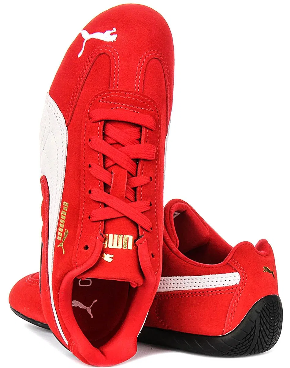 Детские кроссовки для мальчиков с замшевым верхом Speedcat Og Jr PUMA, Red White — фото 4