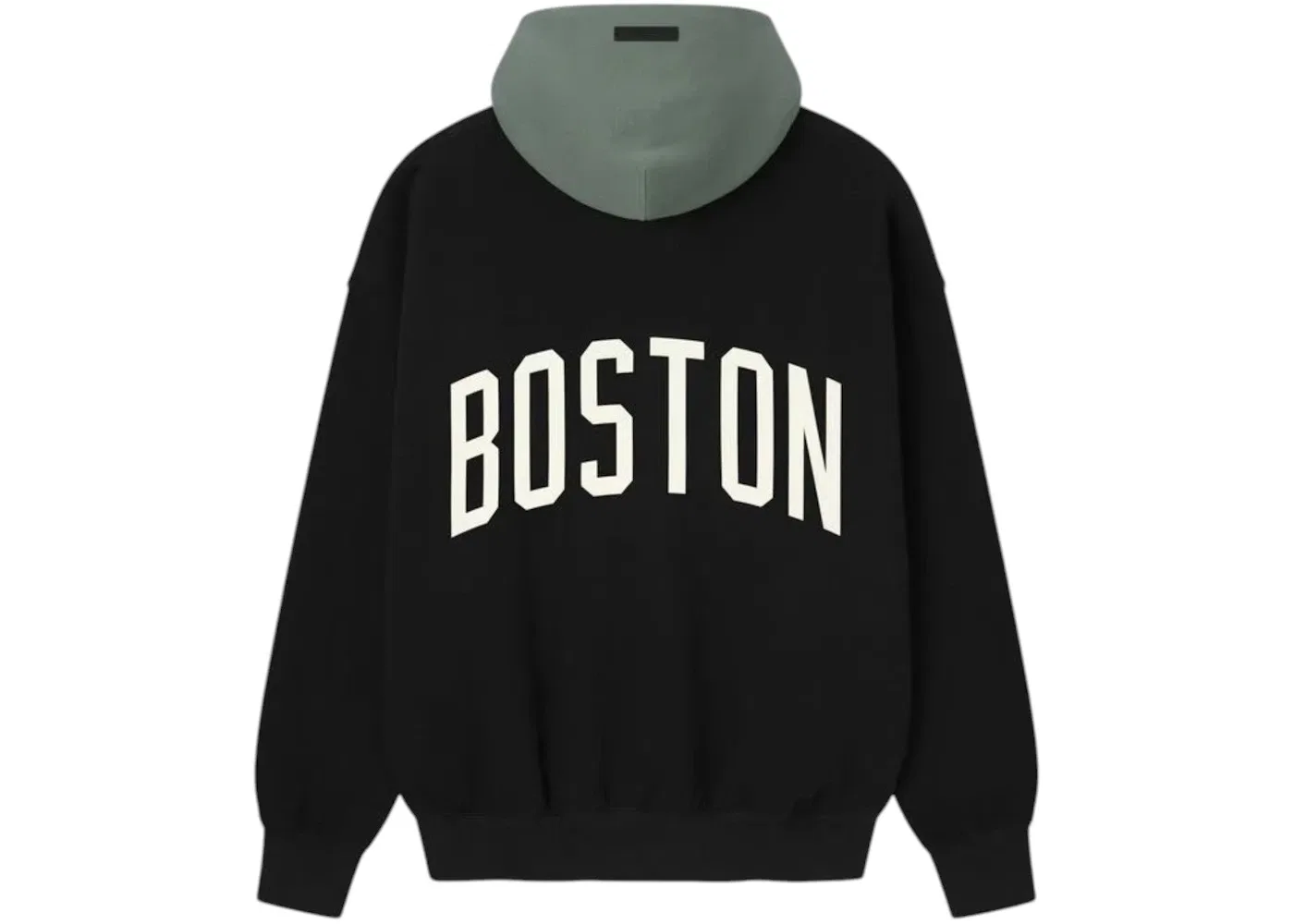 Мужской худи с принтом Celtics Fear of God Essentials, Black/Balsam Green — фото 2
