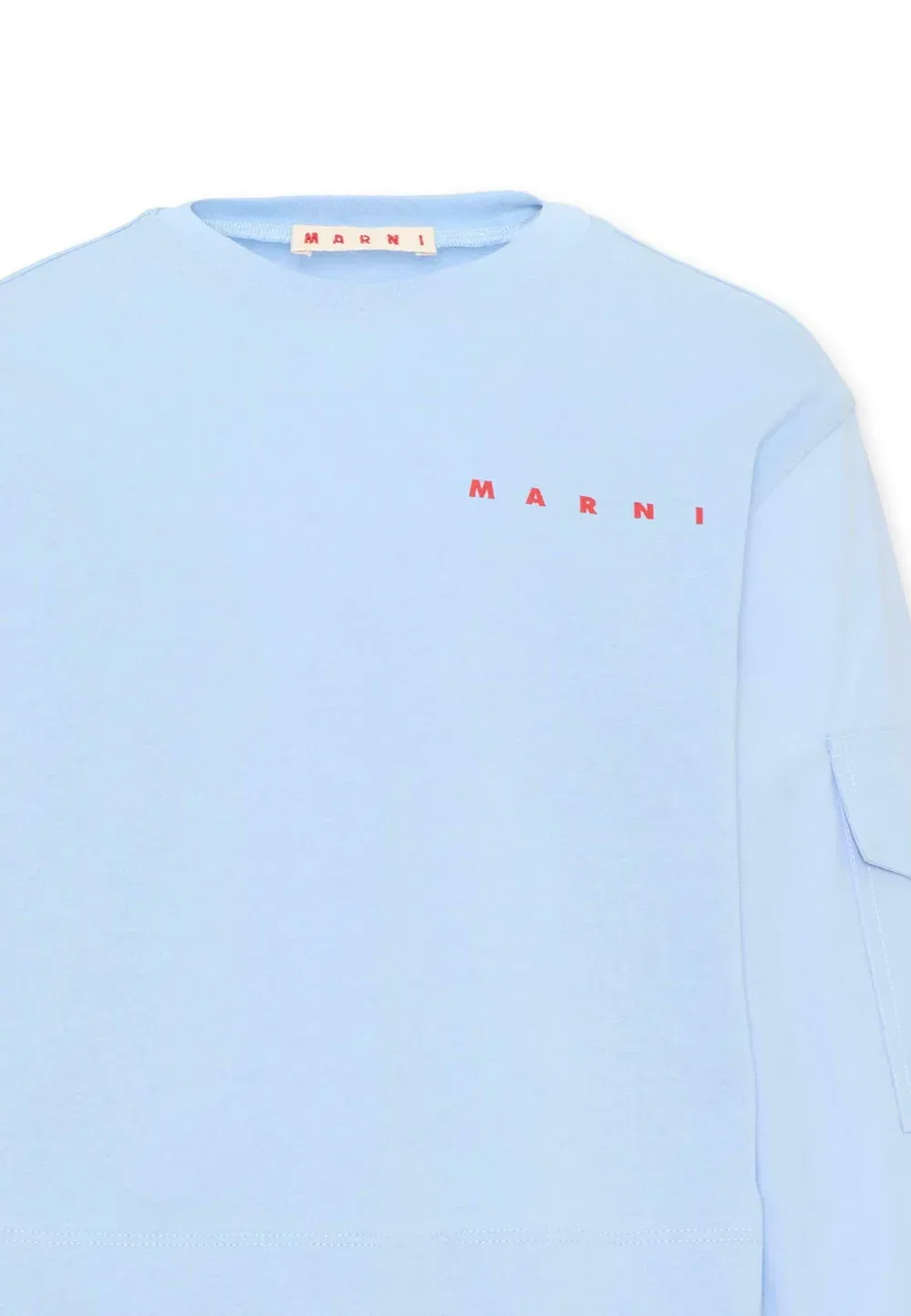 Футболка - топ с длинными рукавами Marni, Light Blue — фото 3