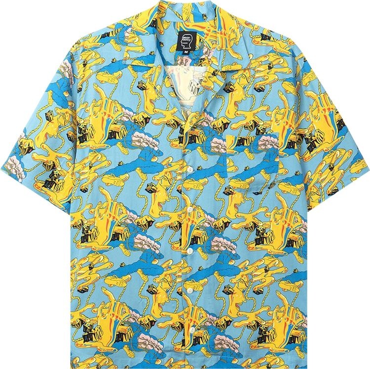 

Рубашка Brain Dead Jonny Negron Bondage Printed Short-Sleeve Hawaiian Shirt 'Blue', синий