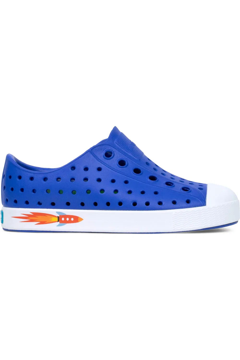 Кроссовки детские дышащие Jefferson Slip-On Native Shoes, Ultra Violet Blue/Shellwhite — фото 3