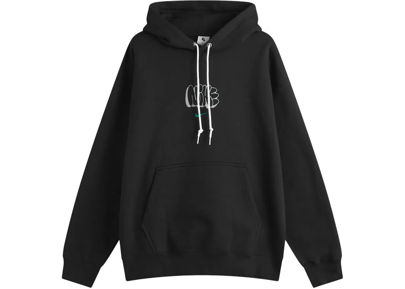 Мужская худи Nike Solo Fleece Hoodie, Black/Malachite