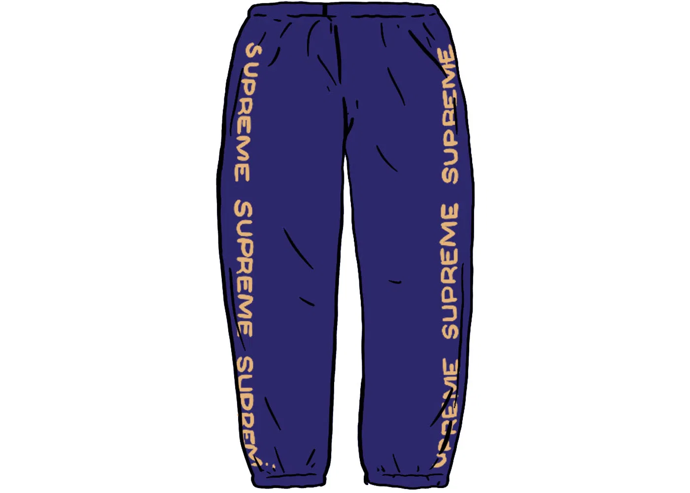 Мужские спортивные штаны с металлизированным рубчиком Supreme Sweatpant, Dark Royal