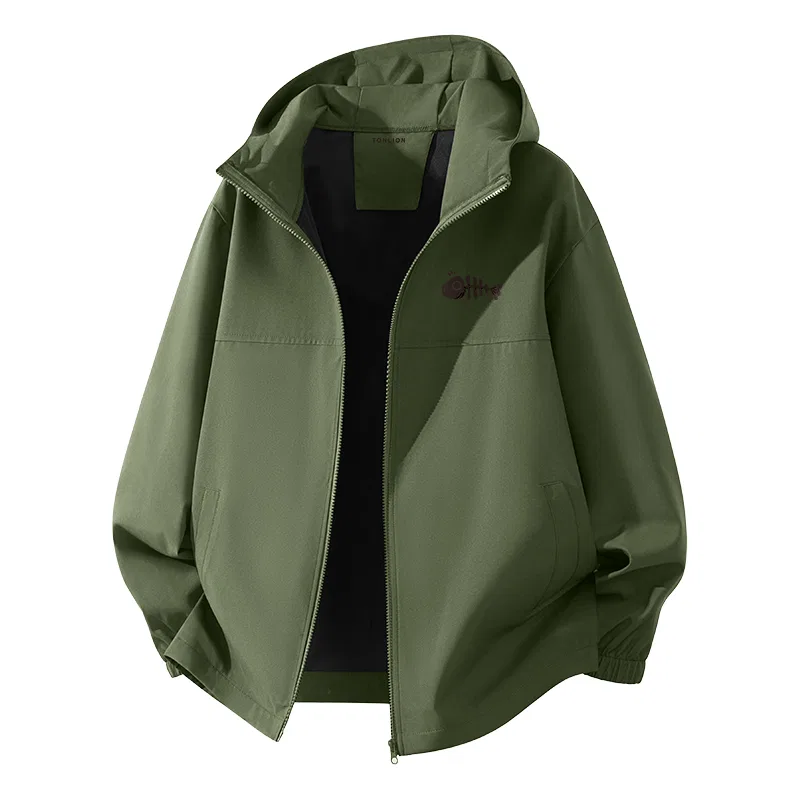 Детская унисекс куртка с капюшоном Tonlion, Цвет: Outdoor Functional Jacket Army Green (TB Meng Pet Buddy Chest Logo)